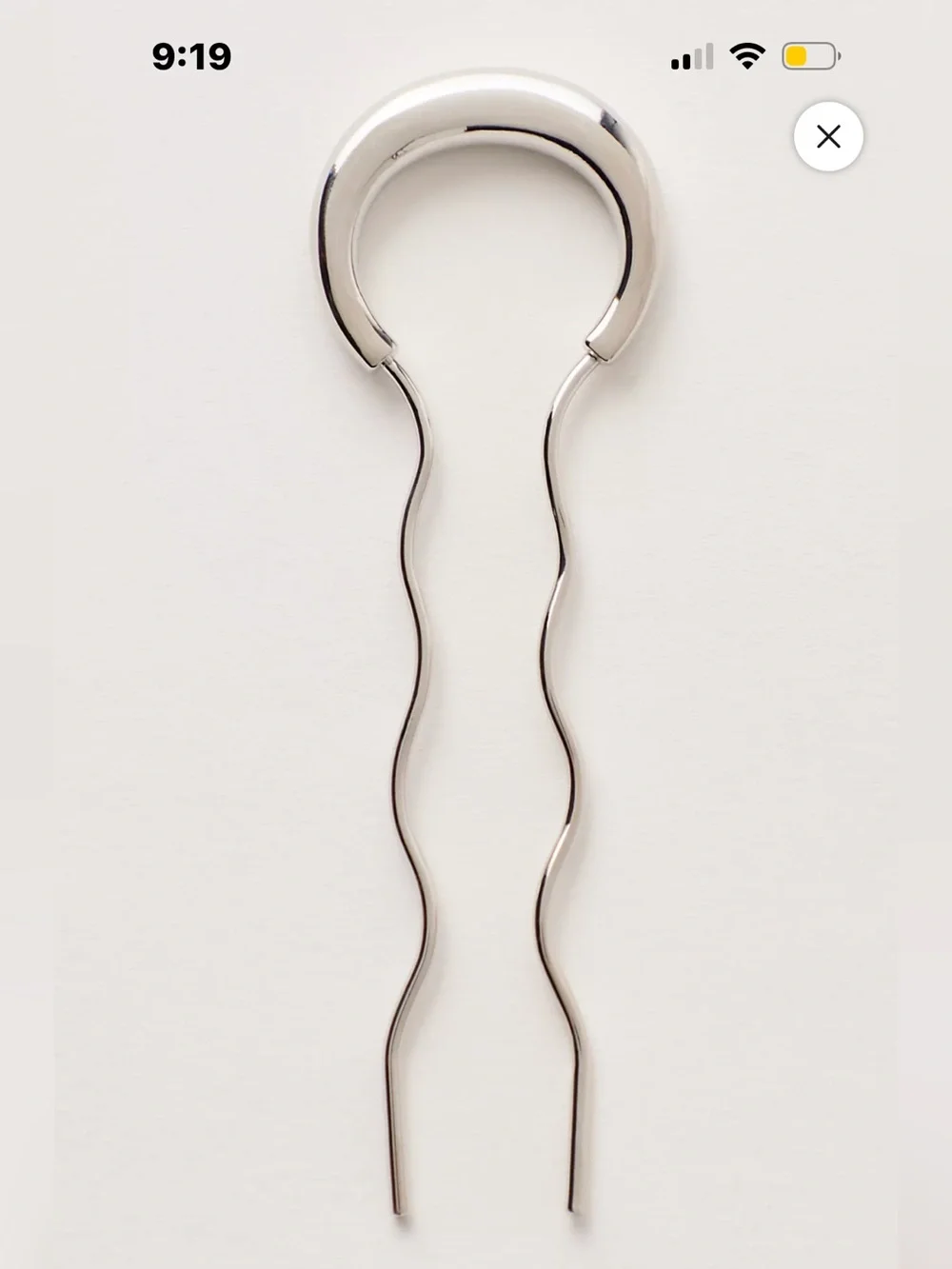 NWT andFree People Careless Whisper Hair Pin Silver Crescent Round Updo Accessor